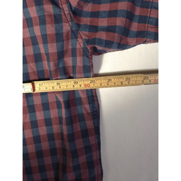Levi's Short Sleeve Men's Medium Casual Shirts Red & Blue Checkered - Picture 6 of 8